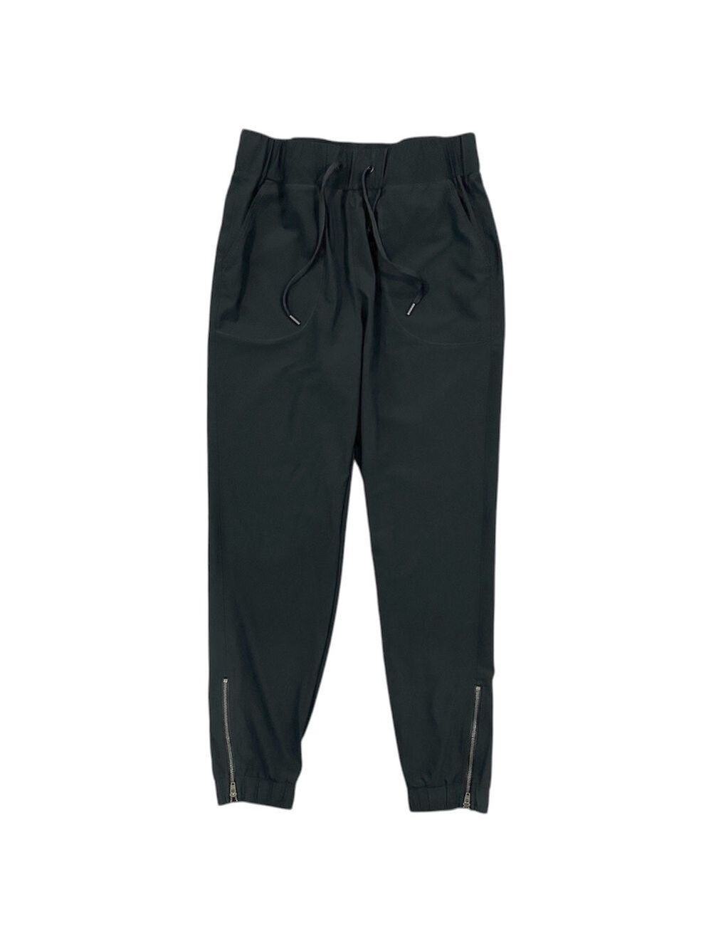 CRZ YOGA Black Lightweight Activewear Joggers w/ Zipper Ankle Size Sz 4/6